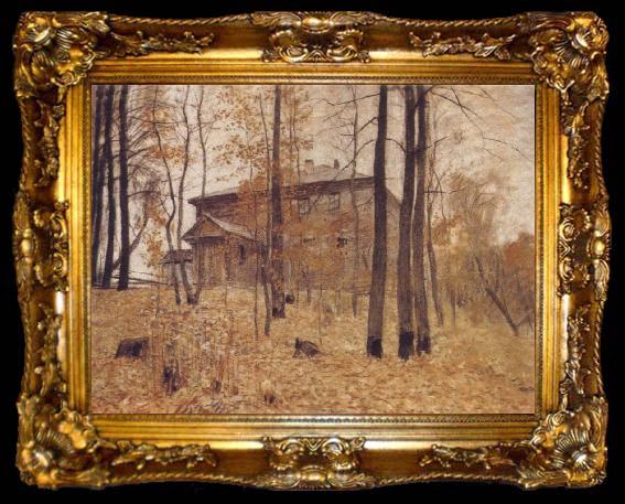 framed  Levitan, Isaak Autumn-Garden Plot, ta009-2